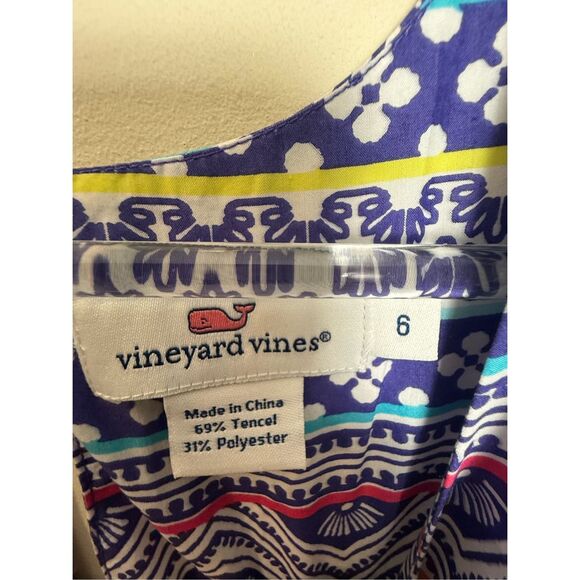 Vineyard Vines St Barthes Commodore Maxi Dress in Coastal Pattern Size 6 Summer - Picture 2 of 4